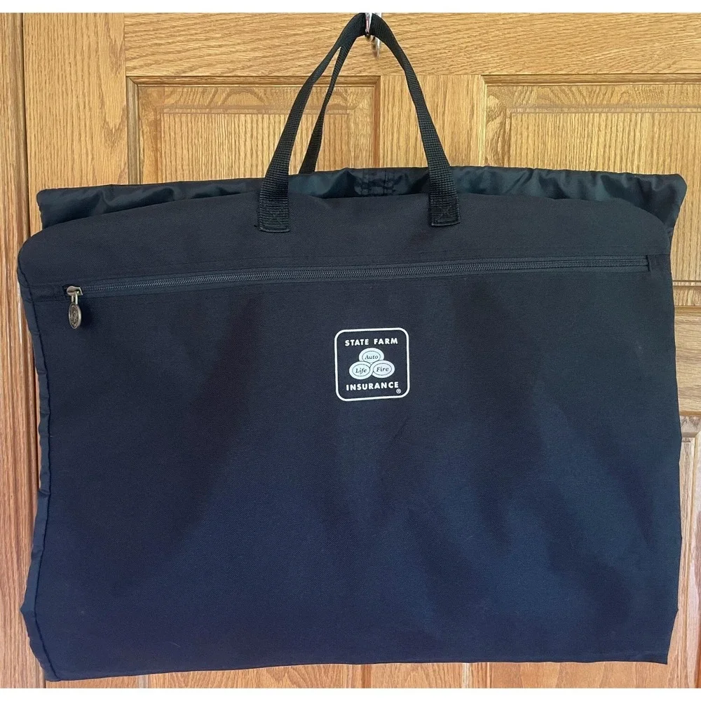 State Farm Insurance Black Garment Bag‎ Vintage Retro Logo